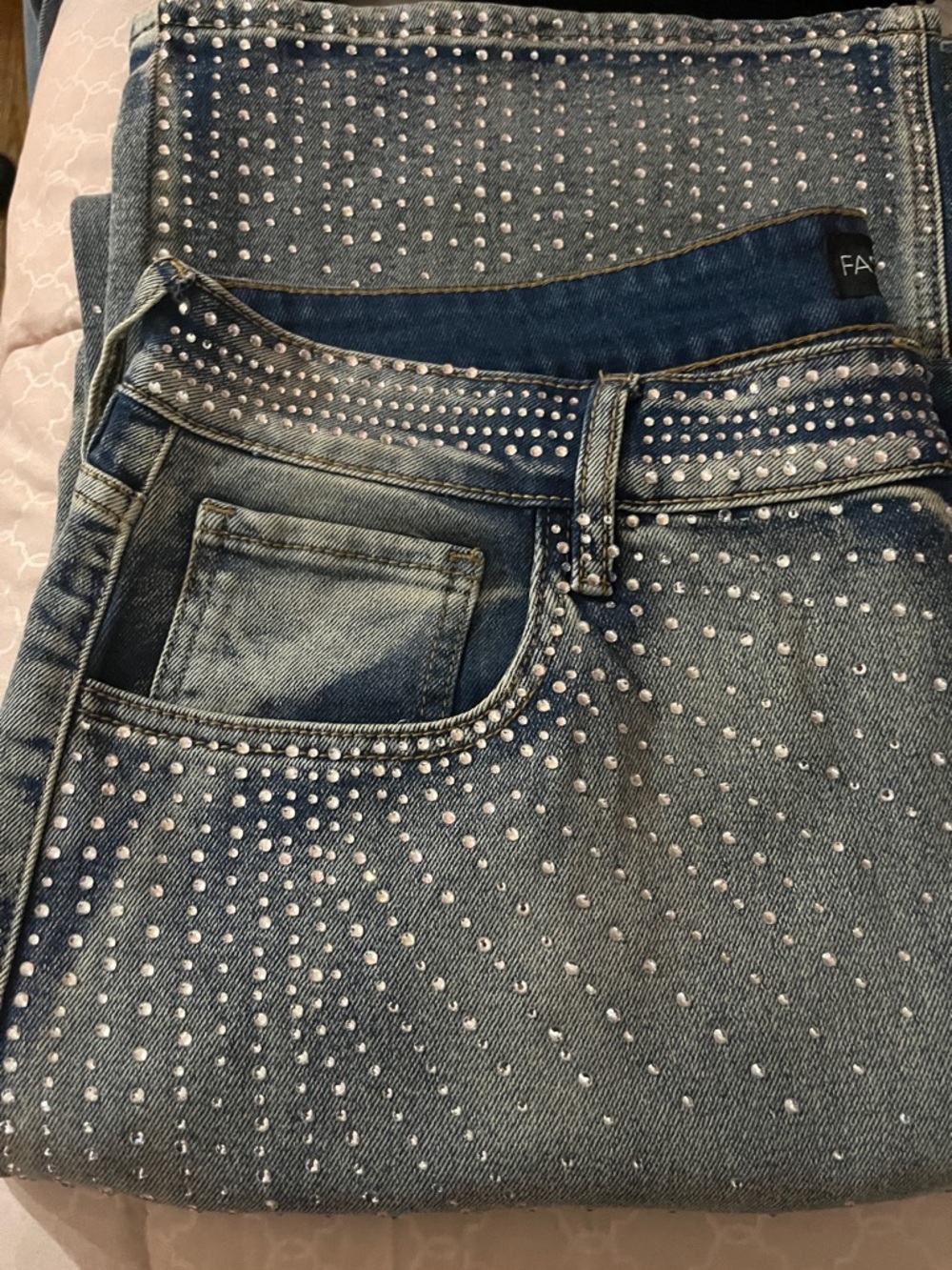 Women’s Studded Blue Denim Jeans